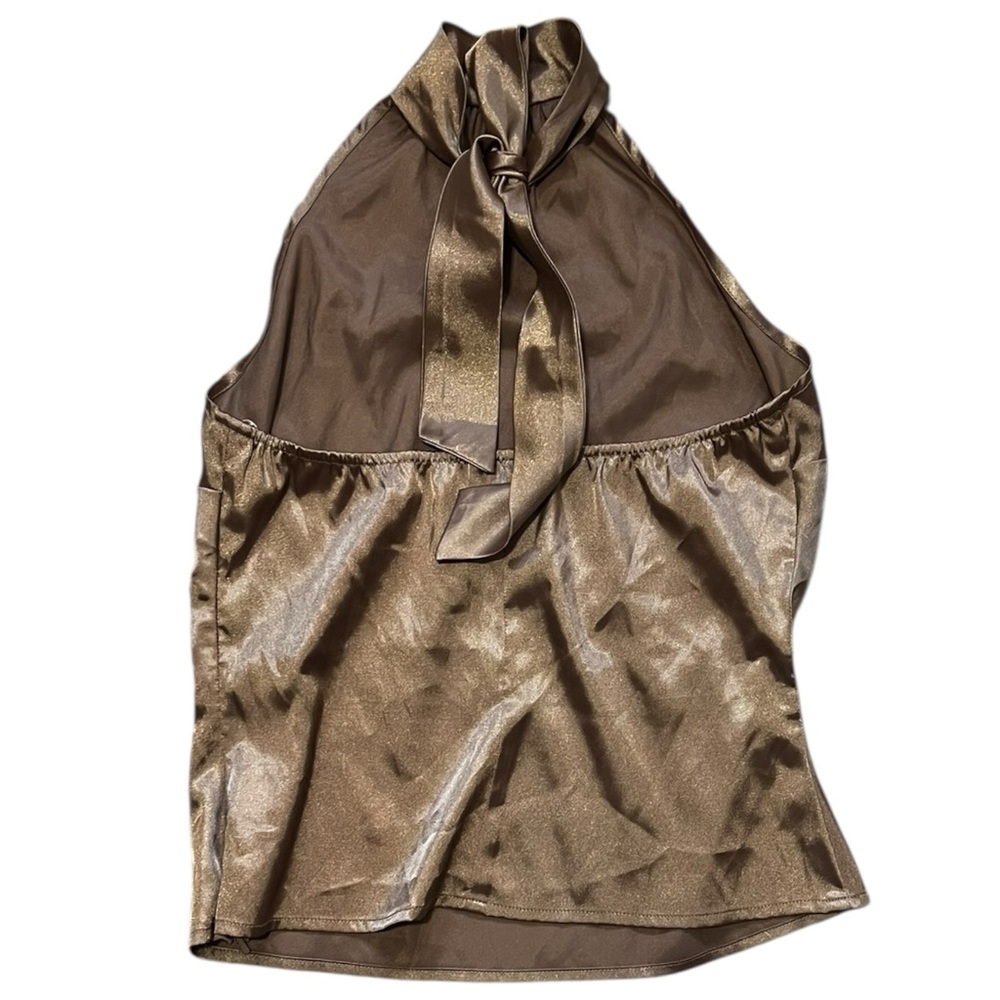 Guess Satin Halter Top - Brown L - Picture 6 of 8